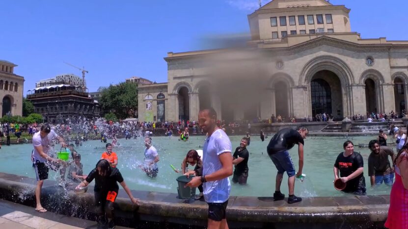 VARDAVAR water festival in the Yerevan, ARMENIA